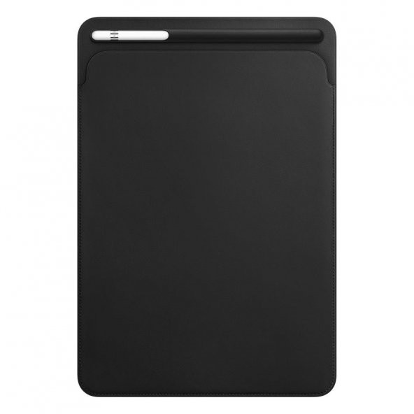 Apple 10.5 inç iPad Pro için Deri Zarf (Leather Sleeve) Kılıf - Siyah - 2