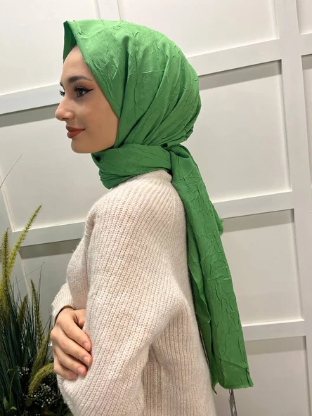 Loryan Scarf Viva Crush Pamuklu Şal 00380  ÇAM - 1