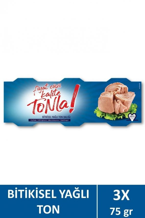 TONLA Bitkisel Yağlı Ton Balığı 3x75 gr