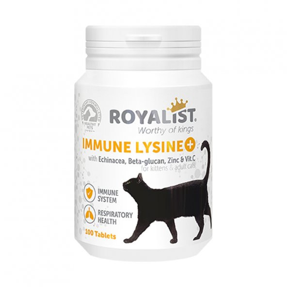 Royalist Immune Lysine Kediler İçin Bağışıklık Sistemi Güçlendirici 100 Tablet
