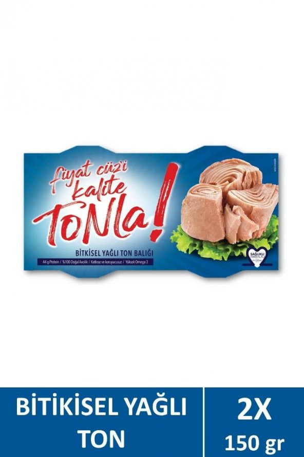 TONLA Bitkisel Yağlı Ton Balığı 2x150 gr