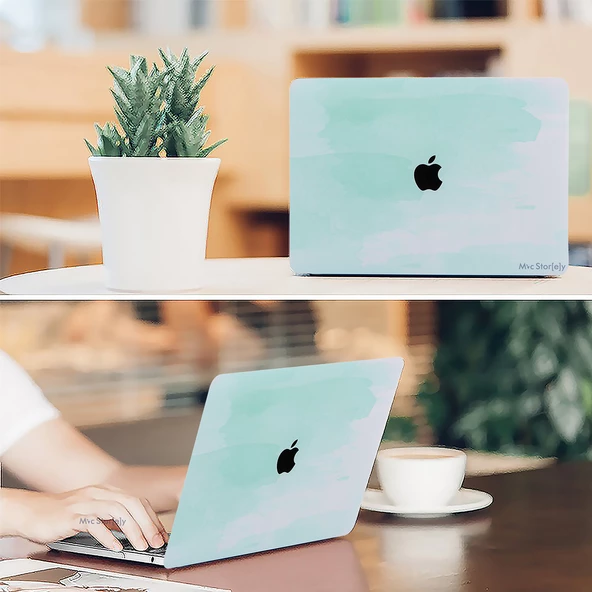 Macbook Air Kılıf 13.6 inç M2-M3-M4 Paint02 (13.6” Air) A2681 A3113 A3240 ile Uyumlu - 8