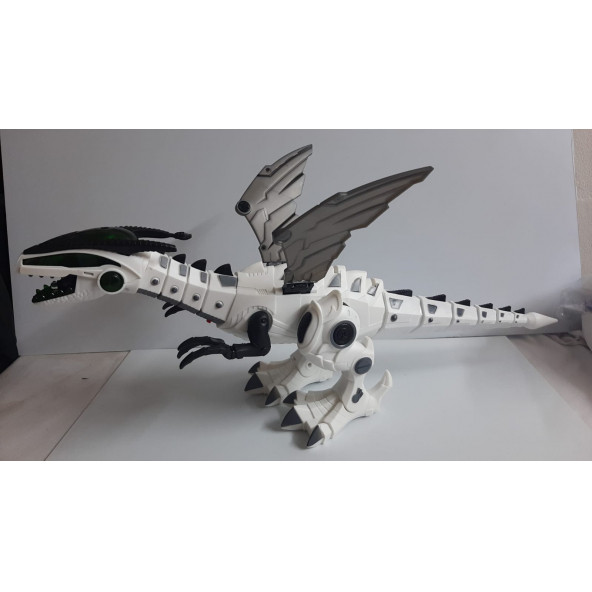 Oyuncak Pilli Duman Çıkartan Dragon Kuyruk ve Kanat Hareketli Yürür
