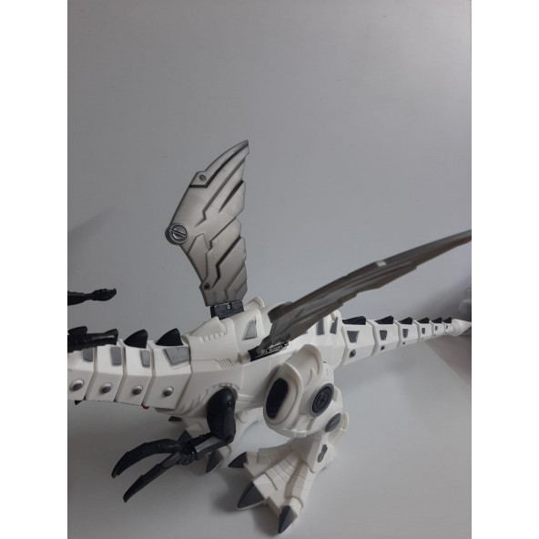 Oyuncak Pilli Duman Çıkartan Dragon Kuyruk ve Kanat Hareketli Yürür - 3