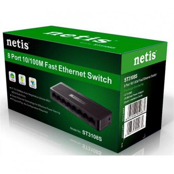 Netis System ST3108S 8 Port Yönetilmeyen Fast Ethernet Switch