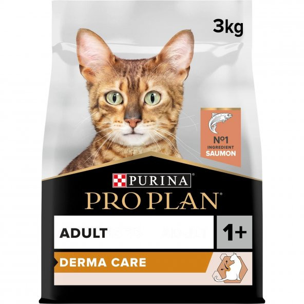 Pro Plan Derma Plus Hairball Control Somon Kedi Maması 3 Kg