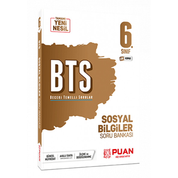 Puan 6. Sınıf Sosyal Bilgiler BTS Soru Bankası Puan Yayınları