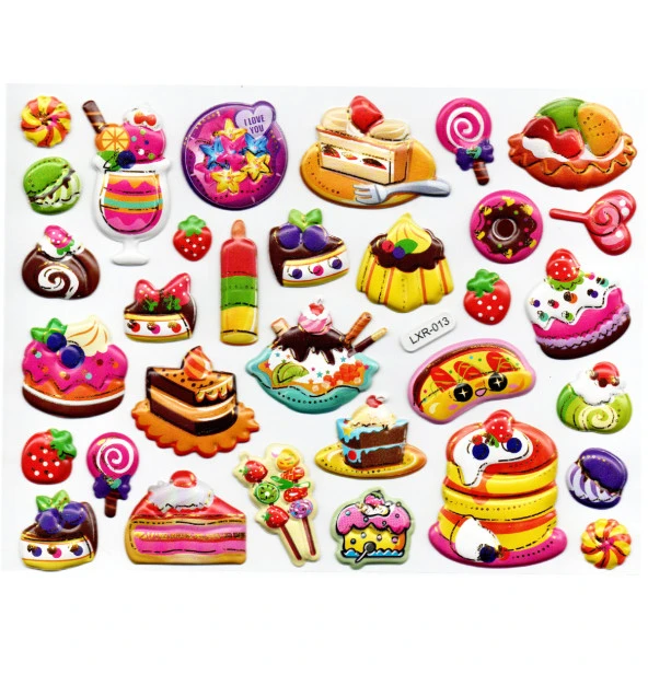 Sticker Kabartmalı Stiker Defter, Planlayıcı Etiket (lxr013) 18x14 cm- Şeker Pasta