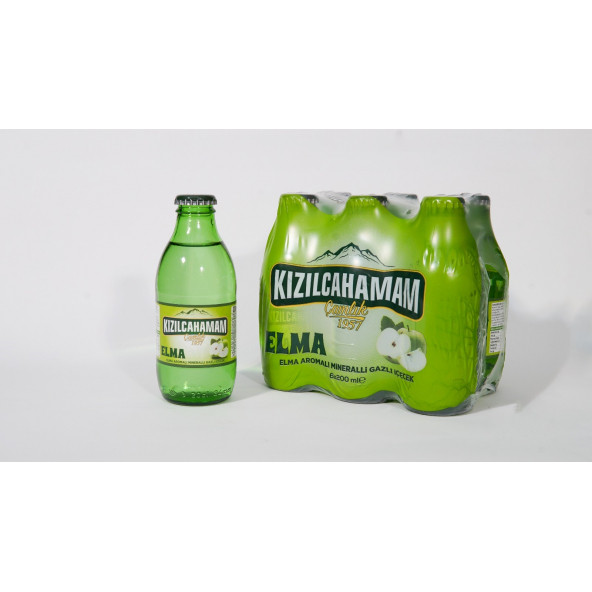 KIZILCAHAMAM  ELMA AROMALI MADEN SUYU 200 ml x 24 ADET