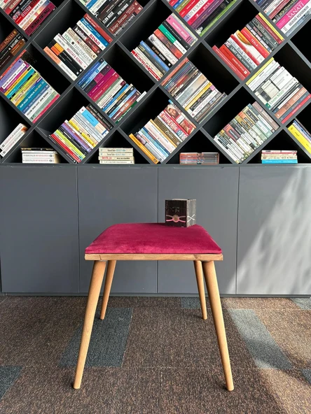 DTM HOME Kare Fuşya  Bench Puf - 2