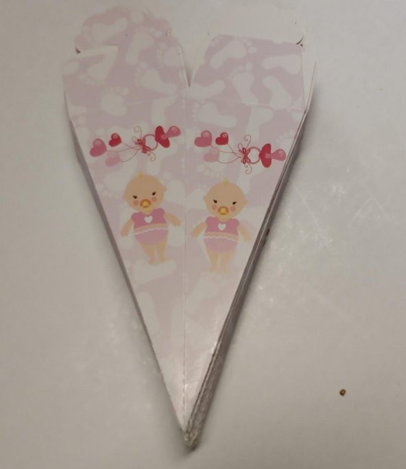 KÜLAH BEBEK TEMALI PEMBE 50 ADET