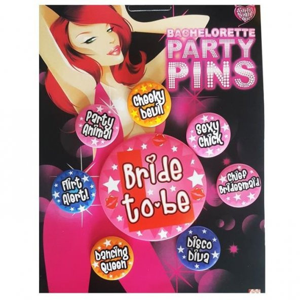 PARTİ ROZETİ 8 Lİ  PARTY PINS