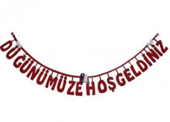 KEÇE YAZI DÜĞÜNÜMÜZE HOŞGELDİNİZ KIRMIZI