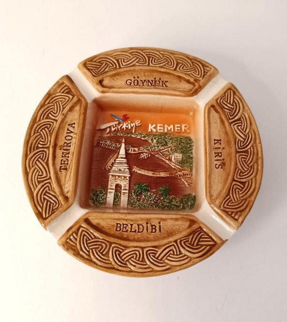 Küllük Kül Tablası Seramik Kemer Temalı Türkiye Kemer Yazılı  Ev Ofis - 2