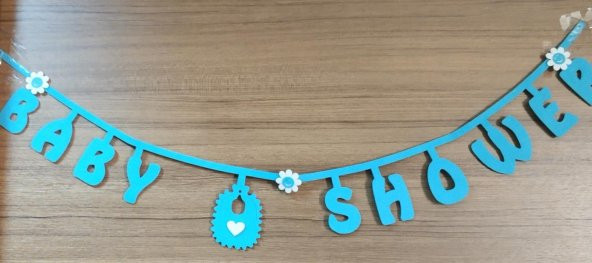 KEÇE YAZI BABY SHOWER MAVİ ürün görseli