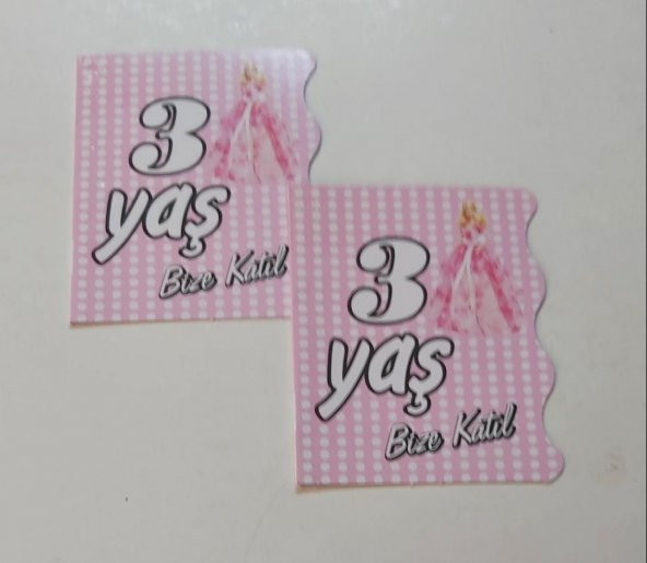 DAVETİYE 3 YAŞ PEMBE 22 ADETLİ