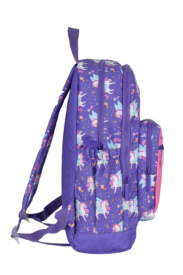 Elatae Çok Gözlü Su Geçirmez Nano Kumaş Unicorn Desenli İlkokul Çantası L5117 - Resim 3