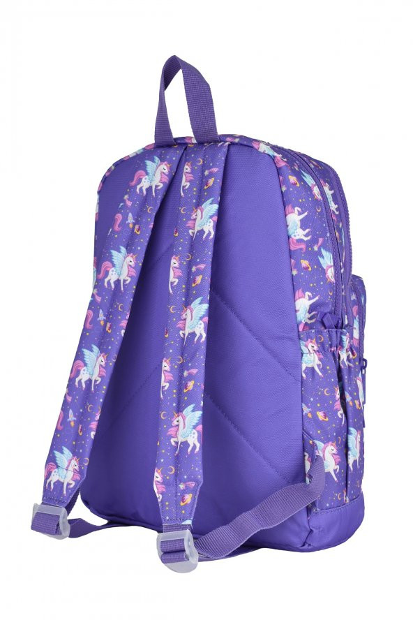 Elatae Çok Gözlü Su Geçirmez Nano Kumaş Unicorn Desenli İlkokul Çantası L5117 - Resim 5