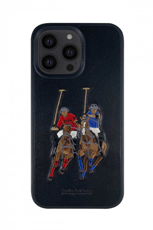 Santa Barbara Polo Jockey Serisi iPhone 14 için Lüks Deri Kılıf
