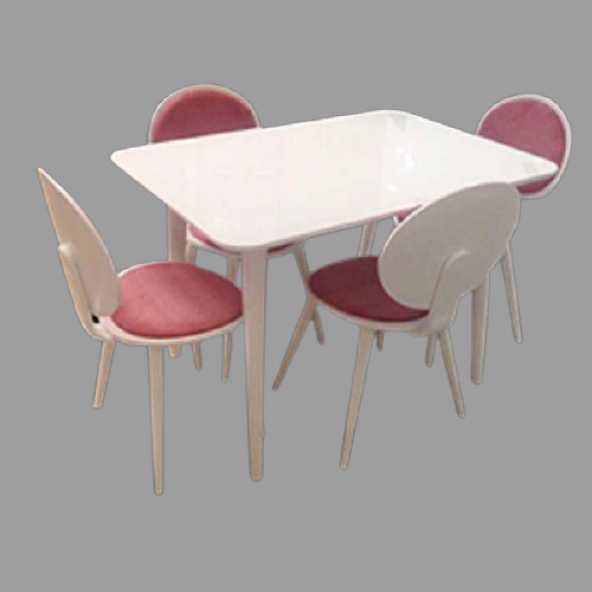 Masa-Sandalye 17775 Papel Takm model Kayın kaplama sandalye Açılır Parlak beyaz - 2
