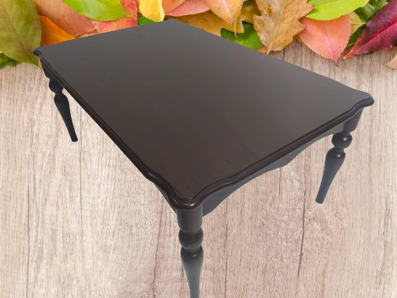 Orta Sehpa 17353 DEMONTO Klasik Kayın Retro ayak Parlak Ceviz Renk Nature El Yapı - 4