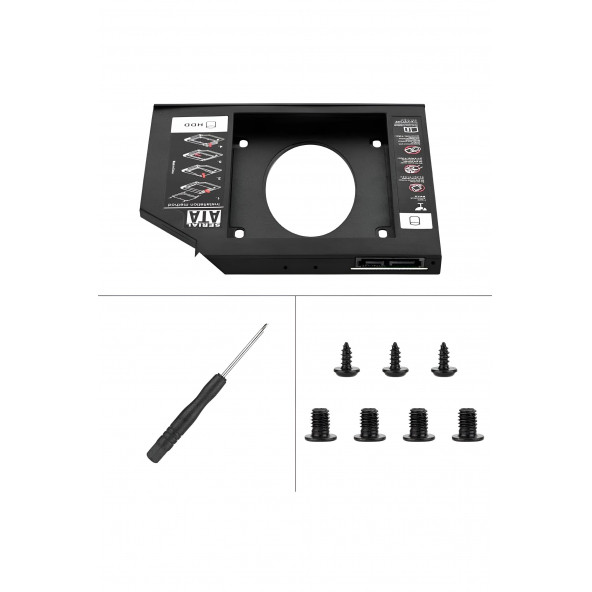 MN6 12.7mm Sata Harddisk Kutu-caddy Kızak Kutu-12.7m Hdd Caddy-notebook Dvd To Ssd Kutu-ıkinci Hdd Takma - 4