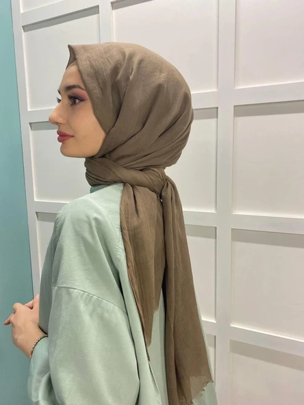 Arwella %100 Pamuk Dubai Şal 00606  VİZON ürün görseli