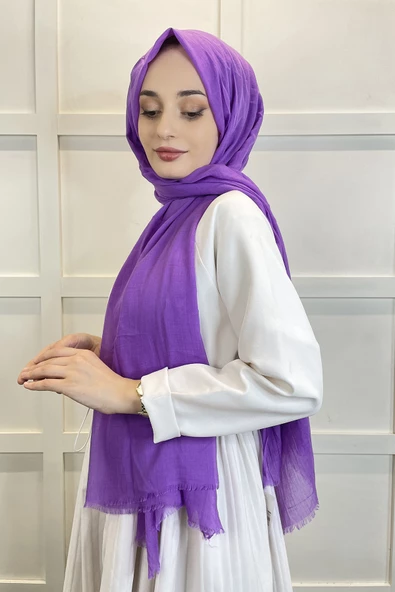 Arwella %100 Pamuk Dubai Şal 00606 ERGUVAN - 2