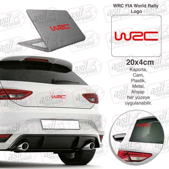 WRC FIA World Rally Logo Kırmızı Sticker, Araba, Oto, Etiket, Tuning, Aksesuar, Modifiye, Arma,