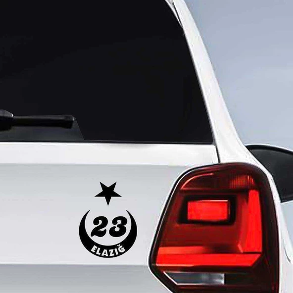 Ay Yıldız Elazığ Plakası 23 Sticker, Oto, Araba, Araç, Etiket, Aksesuar