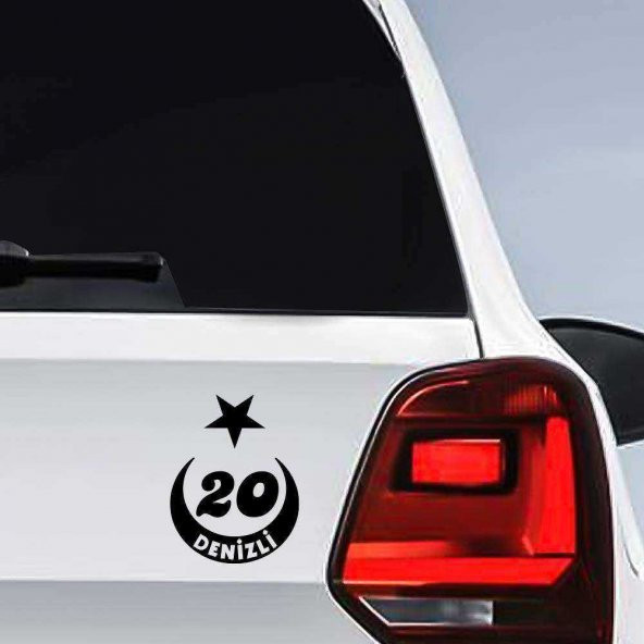 Ay Yıldız Denizli Plakası 20 Sticker, Oto, Araba, Araç, Etiket, Aksesuar