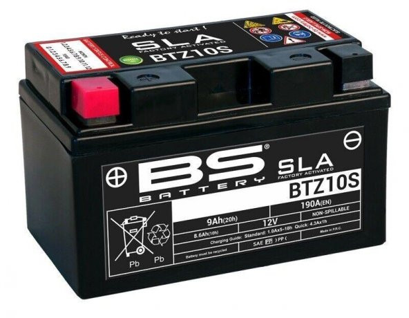 Bs Btz10s Sla 2004-2007 Honda CBR 1000 RR Uyumlu Akü Jel Akü