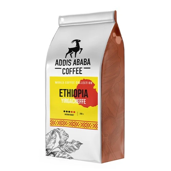 Addis Ababa Coffee Etiyopya Yirgacheffe  250 gr. Çekirdek, Filtre, Espresso Kahve