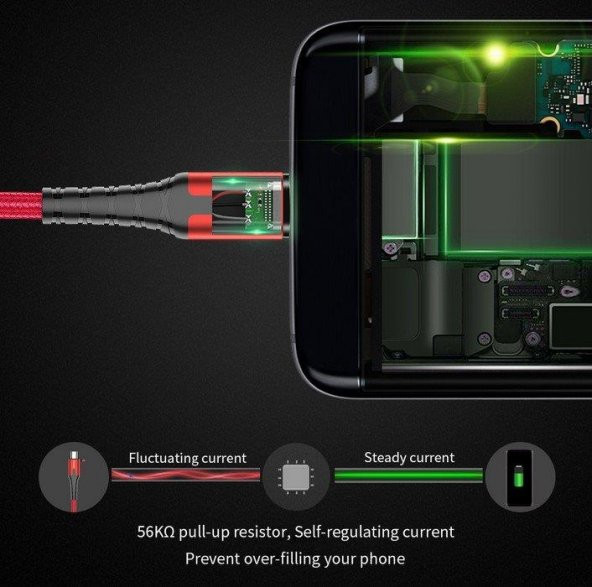 Essager 2.4A Mikro Usb Ledli Kablo 200Cm - 4
