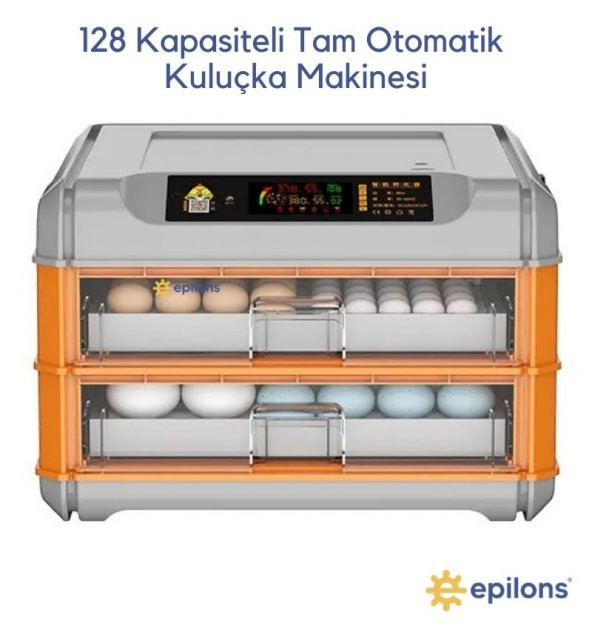128 Yumurtalık 5 Programlı Tam Otomatik Kuluçka Makinesi Kaz Ördek Bıldırcın Hindi  Için Uygun İncubator