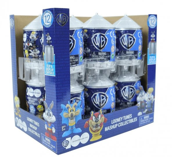 Warner Bros Bugs W.E.Coyote-Batman Kıyafetiyle 18 cm Koleksiyon Figürü WAW03000 - 4