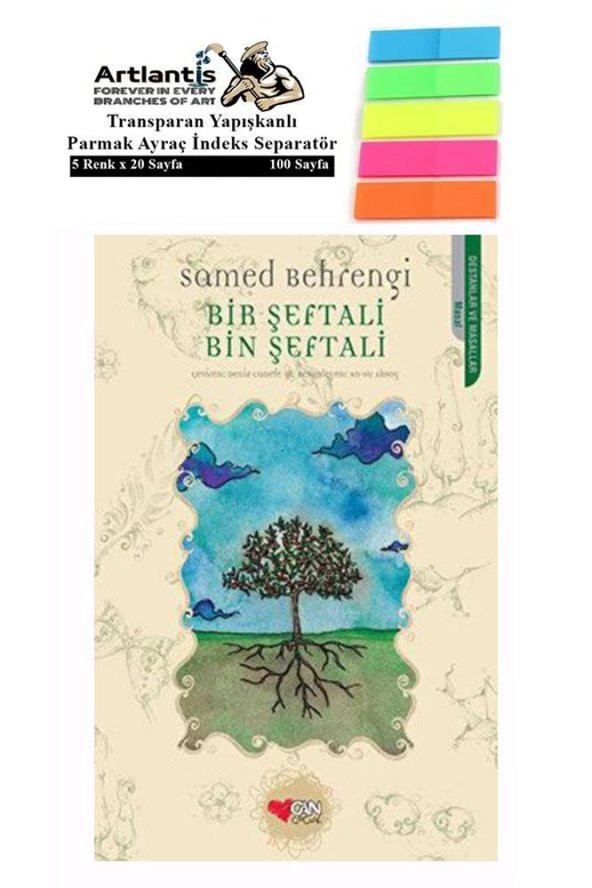 Bir Şeftali Bin Şeftali Samed Behrengi 53 Sayfa Karton Kapak 1 Adet Fosforlu Transparan Kitap Ayraç 1 Paket