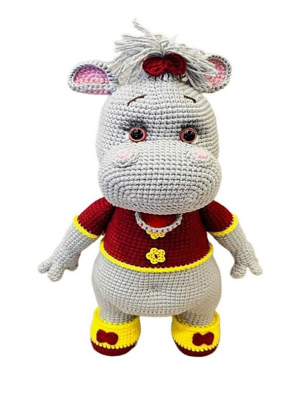 Süslü Hipo Amigurumi Organik Oyuncak - 1