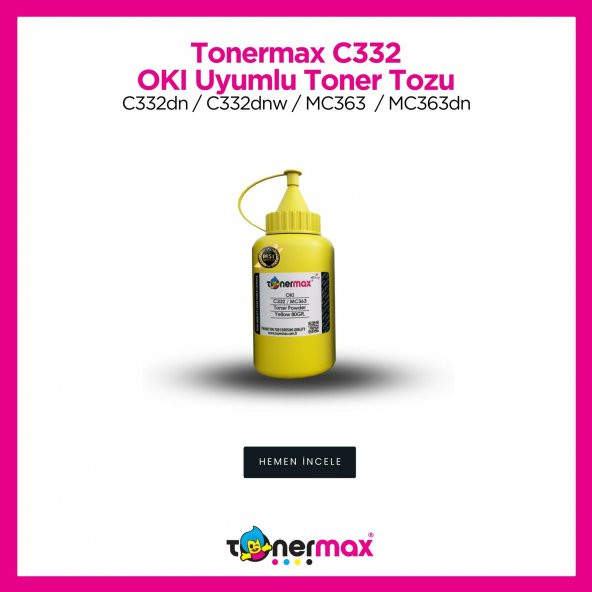 Oki 46508733 Sarı Toner Tozu / C332 / MC363