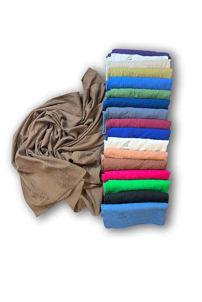 Loryan Scarf Kare Bambu Kraş Viva Eşarp 00832  ACI KAHVE