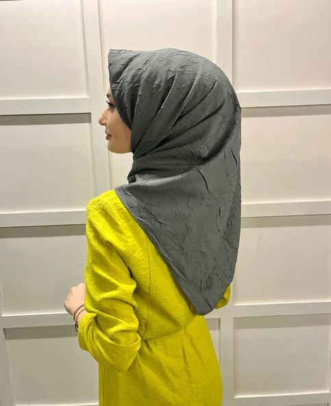Loryan Scarf Kare Bambu Kraş Viva Eşarp 00832  ANTRASİT - 1