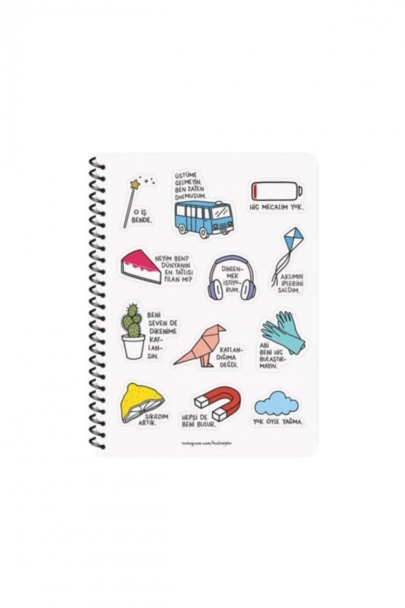 Hisli Şeyler 16.5x22.5 Kareli Defter - Hepsi De Beni Bulur - 3