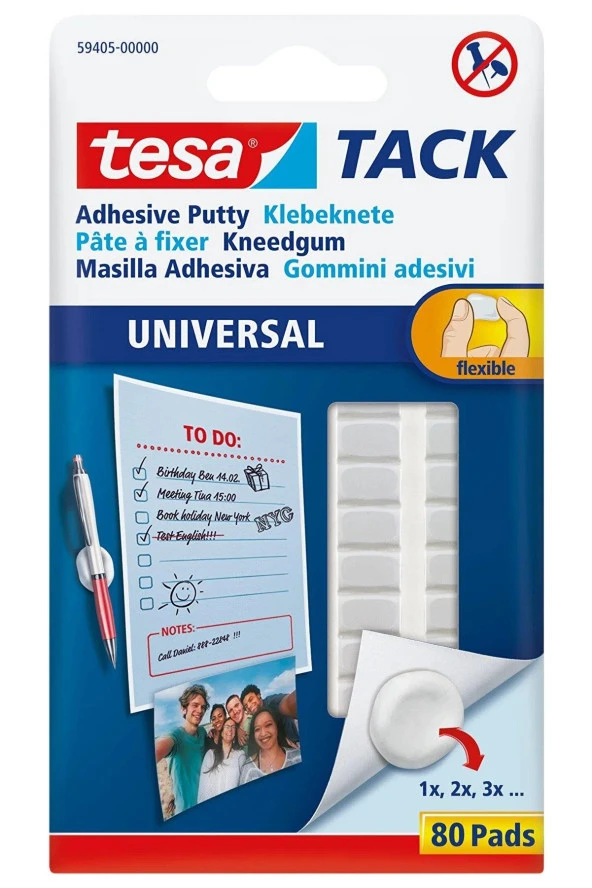 Tesa Tack Beyaz Hamur Yapıştırıcı 80 Adet - Resim 2
