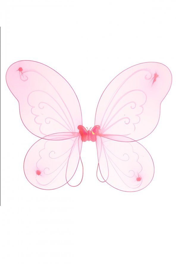 Doğum Günü Kostümü Kelebek Kanat, Asa Ve Taç 3lü Set - 2