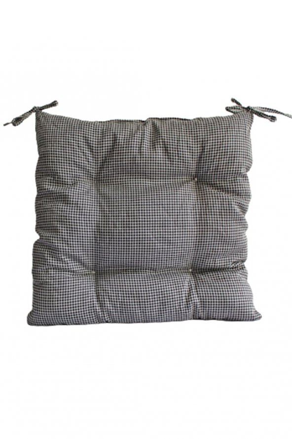Pofidik 4 Adet Pötikare 40x40 cm Sandalye Minderi Özel Dikişli Bağcıklı - 2