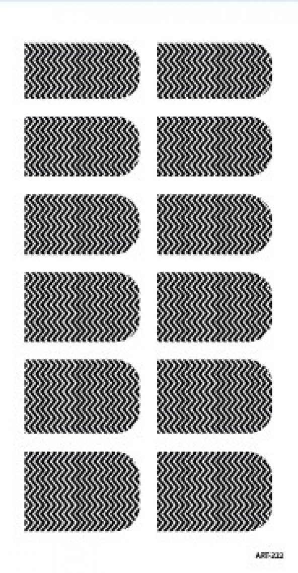 Zigzag Çizgiler Tırnak Dövmesi,Tırnak Tattoo,Nail Art ,Tırnak Sticker - 2