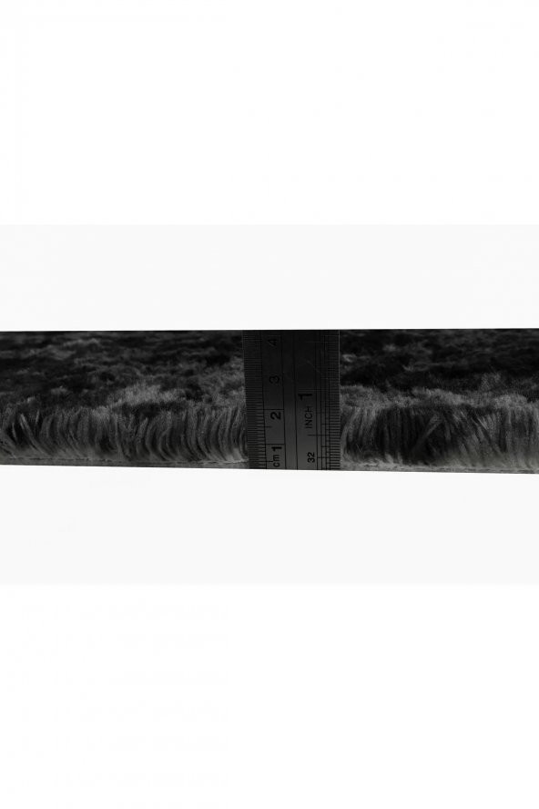 Orkide Home Jel Kaymaz Taban Peluş Siyah Yuvarlak Halı  SİYAH 120 x 120 - 4