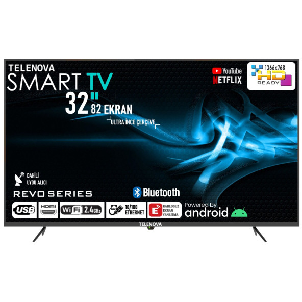 Telenova Revo 32" 82 Ekran Smart LED TV