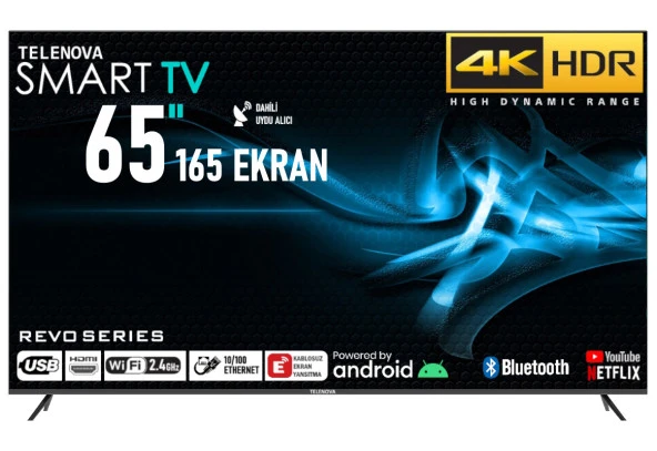 Telenova 65FS1304 65" 165 Ekran 4K UHD Android Smart LED TV