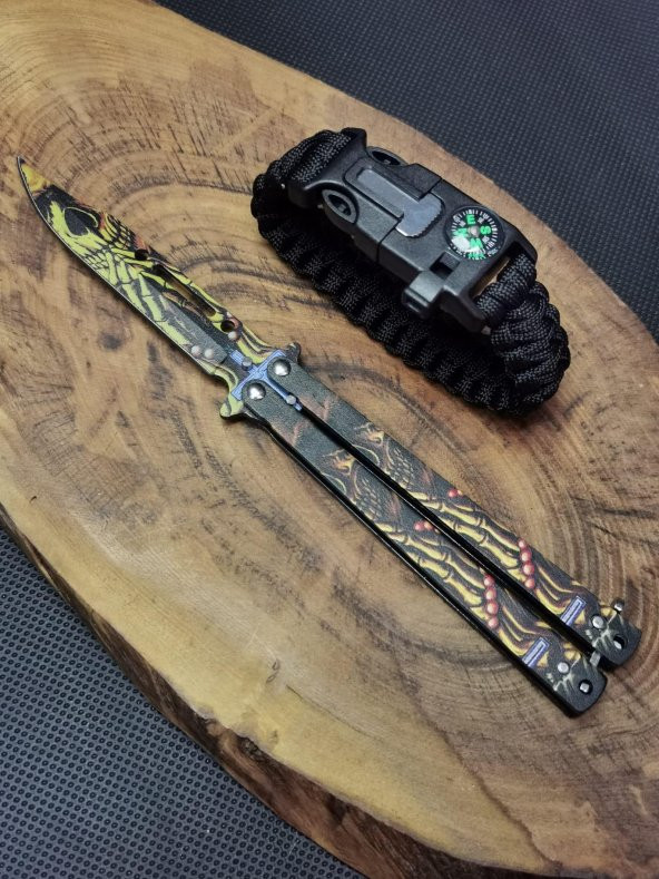 Paracord Bileklik ve 21 cm Kelebek Seti